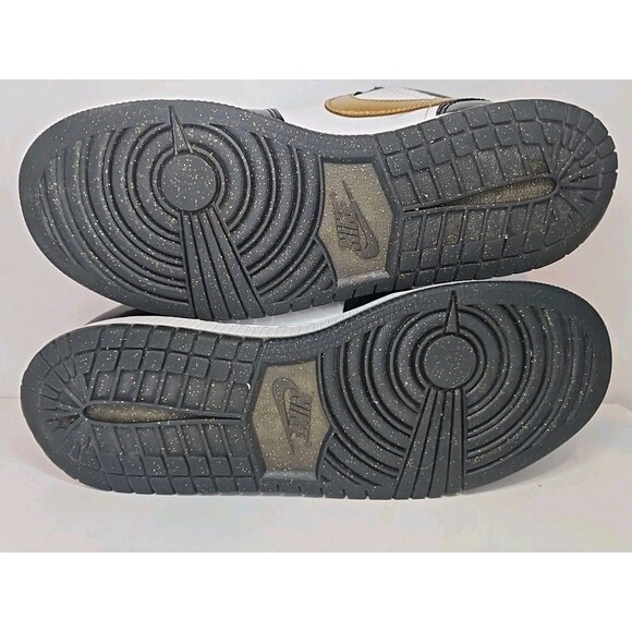 Nike Air Jordan 1 Low SE GS GOLD TOE DR6970-071 Youth 7Y Sparkle - Picture 9 of 10